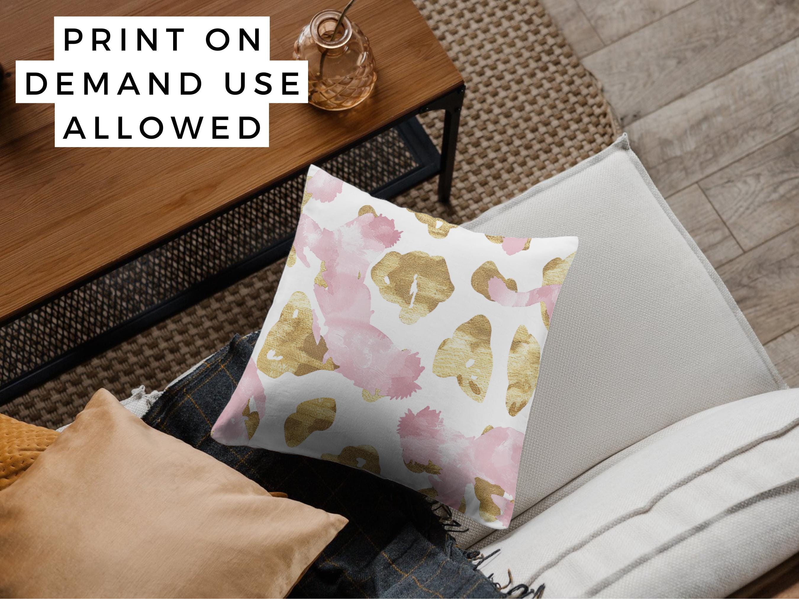 Leopard Print Seamless Patterns in Pink and Gold - Animal Print Digital ...