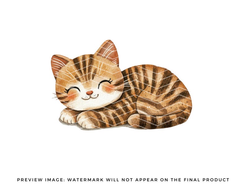 Playful Kittens Clipart PNG - Cute Cartoon Cats Clipart - Funny Kitten Clipart - Cat Lover Graphics - Commercial Use - Cat Sublimation image 7