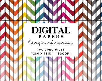 Chevron Seamless Pattern - 100 Color Digital background - Zig Zag Scrapbook Paper - 300dpi JPEG - Printable Paper for Planners & Crafts