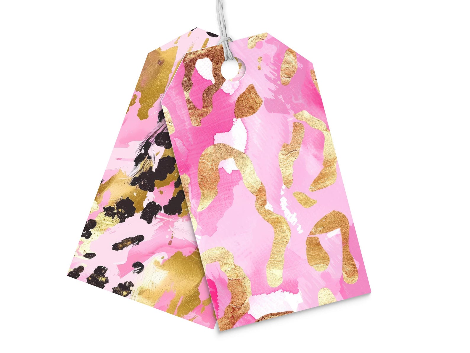 Leopard Print Seamless Patterns in Pink and Gold - Animal Print Digital ...