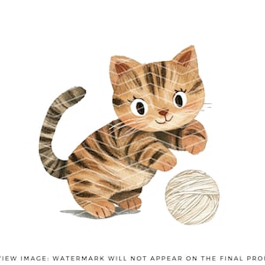 Playful Kittens Clipart PNG - Cute Cartoon Cats Clipart - Funny Kitten Clipart - Cat Lover Graphics - Commercial Use - Cat Sublimation image 2