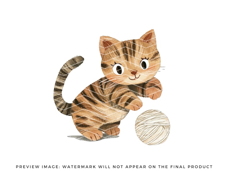 Playful Kittens Clipart PNG - Cute Cartoon Cats Clipart - Funny Kitten Clipart - Cat Lover Graphics - Commercial Use - Cat Sublimation image 2