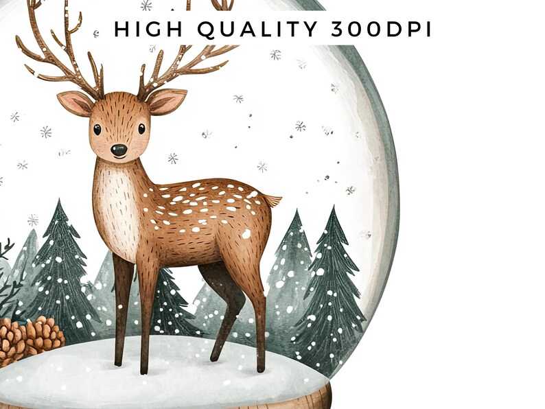 Cute Christmas Snow Globe Clipart Bundle - Snowman Snowglobe Clip Art ...