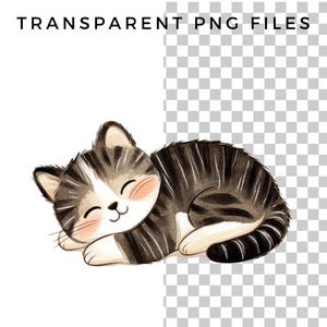 Playful Kittens Clipart PNG - Cute Cartoon Cats Clipart - Funny Kitten Clipart - Cat Lover Graphics - Commercial Use - Cat Sublimation image 5