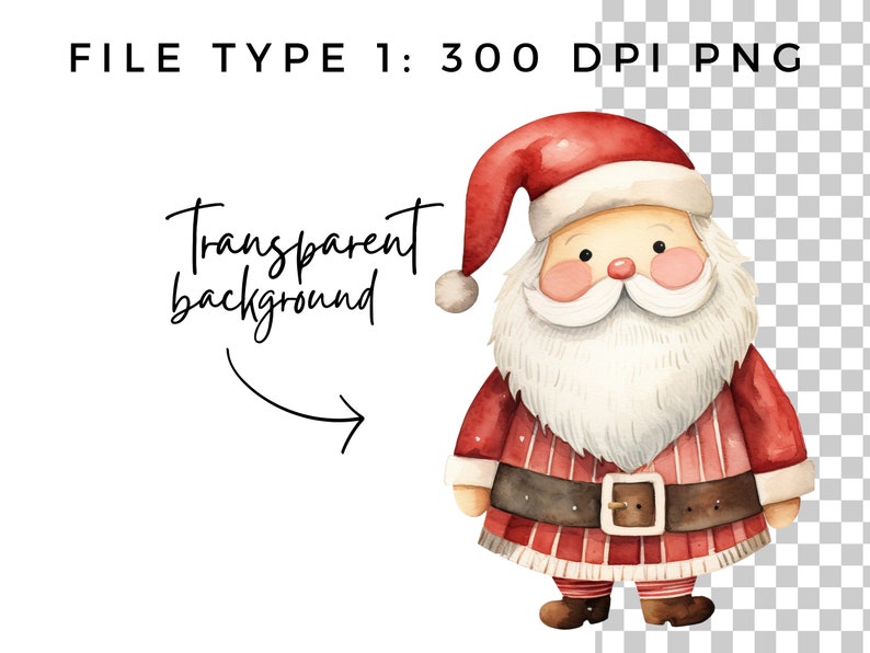 Cute Scandi Santa Clipart Bundle - Father Christmas Clip Art - Xmas ...