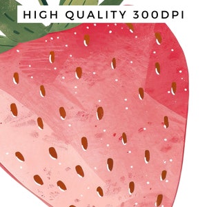 May include: A pink strawberry with white seeds and a textured surface.  HIGH QUALITY 300DPI