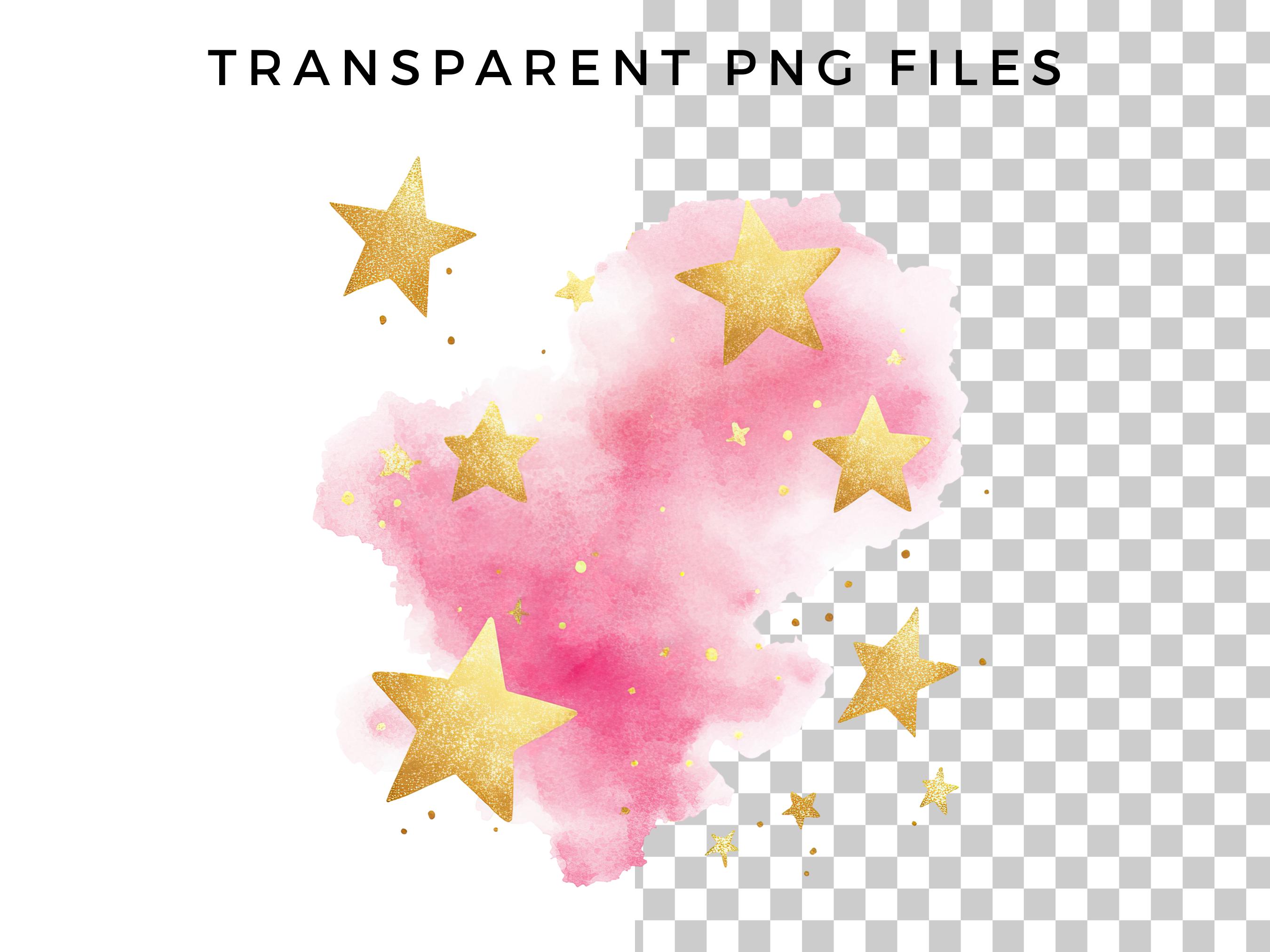 Unicorn Princess Clipart Set: Pink & Gold Watercolour Graphics (digital ...