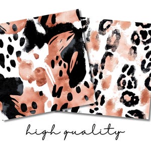 Leopard Print Seamless Patterns is Rose Gold - Animal Print Digital ...