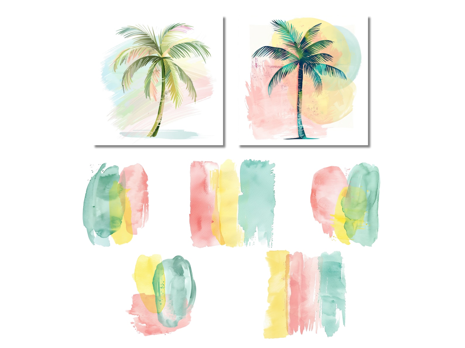 Summer Clipart PNG - Cute Pool Party Clipart Bundle - Watercolour Beach ...