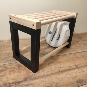 Disc Golf Rack with shelf for bag | Disc golf disc holder | Disc golf storage shelf