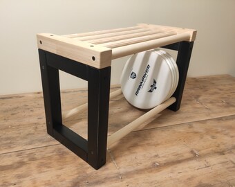 Disc Golf Rack with shelf for bag | Disc golf disc holder | Disc golf storage shelf