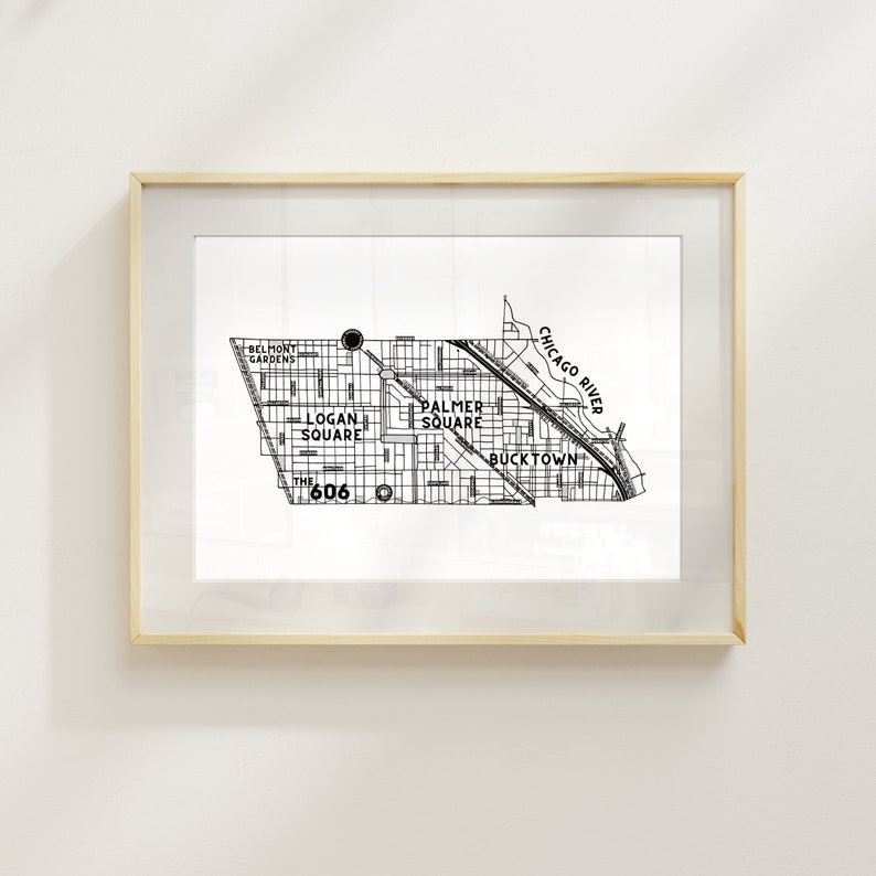 Logan Square Map - Etsy