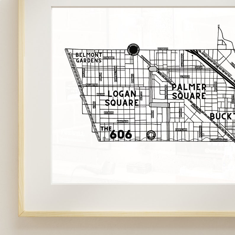 Logan Square Map - Etsy