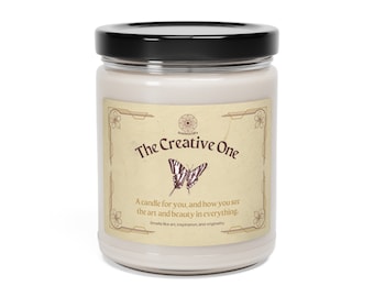 Vela de soja perfumada creativa, 9 oz