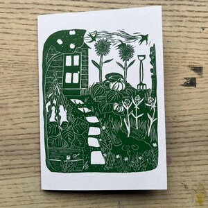 Grüne Garten Grüße Karte