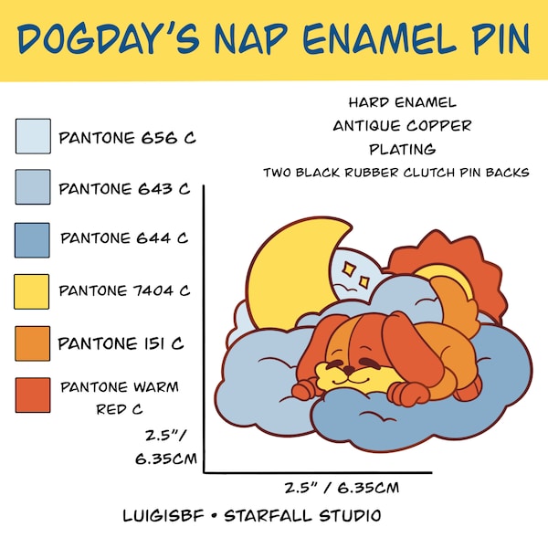 Dogday's Nap Enamel Pin Preorder