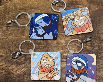 Sun and Moon Five Nights at Freddys Keychain Duos