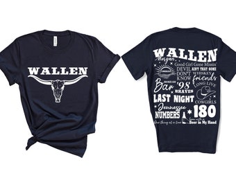 Wallen Western T-Shirt, Cowboy Wallen Shirt, Wallen Bullhead Shirt, Wallen T-Shirt, Wallen Westerns gift