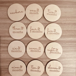 Glowforge SVG/ Round Baby Milestone Svg/ Archivo láser / Svg / Baby Sign Glowforge/ Láser listo /Corte láser / Descarga instantánea