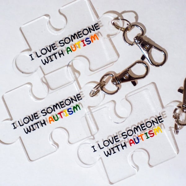 Autism Awareness Keychain | Key Chain |  Acrylic Puzzle Piece Keychain | Gift