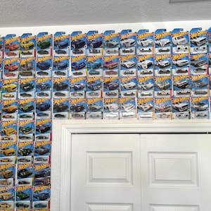 Die-cast Wall Display for Standard Carded Hot Wheels, Matchbox, and more! (20 Pack)