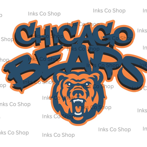 Chicago Bearss Football SVG PNG, svg Sports files, Svg For Cricut, Clipart, Football Cut File, Layered SVG For Cricut File