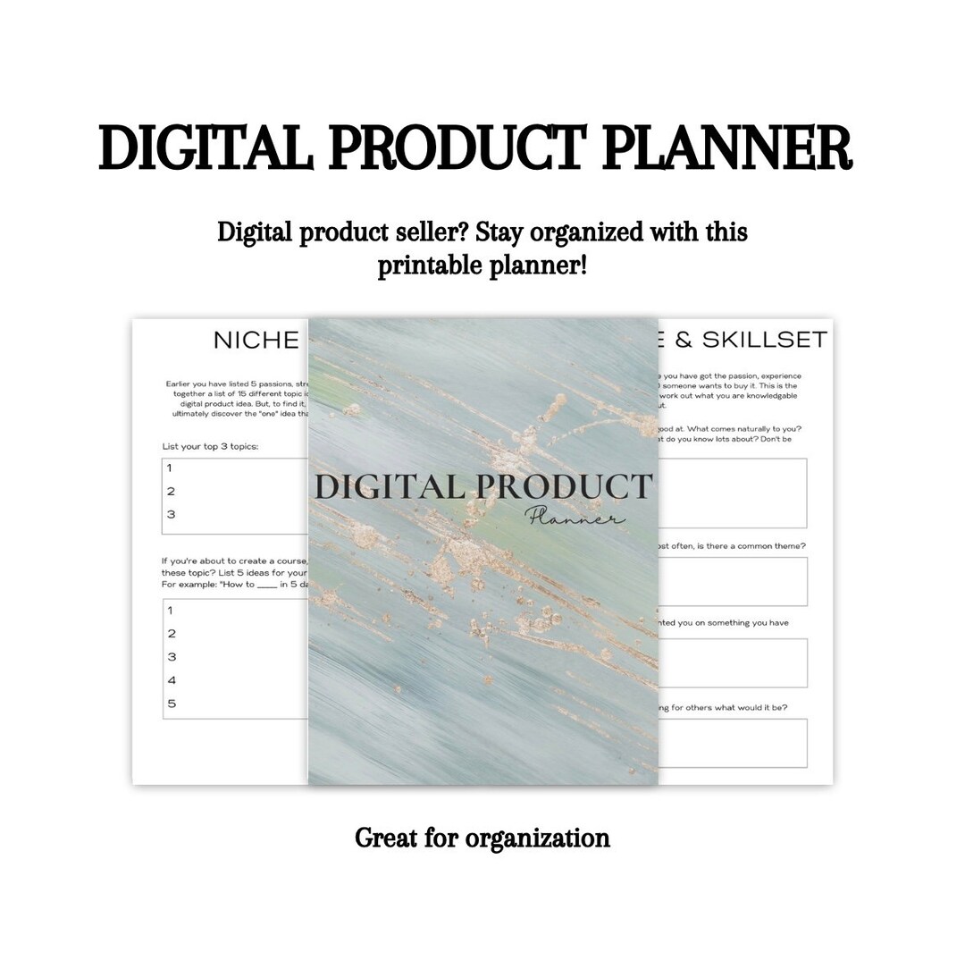 Digital Product Planner | Sell Digital Products on Etsy | Organizer ...