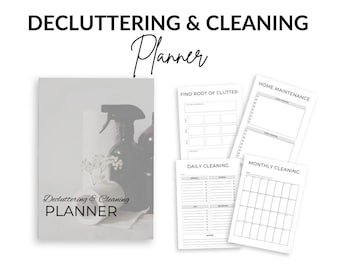 Putzcheckliste Druckbarer Planer, Wöchentliche Saubere Haus Routine Notizen, Digitales Produkt, Digitaler Planer