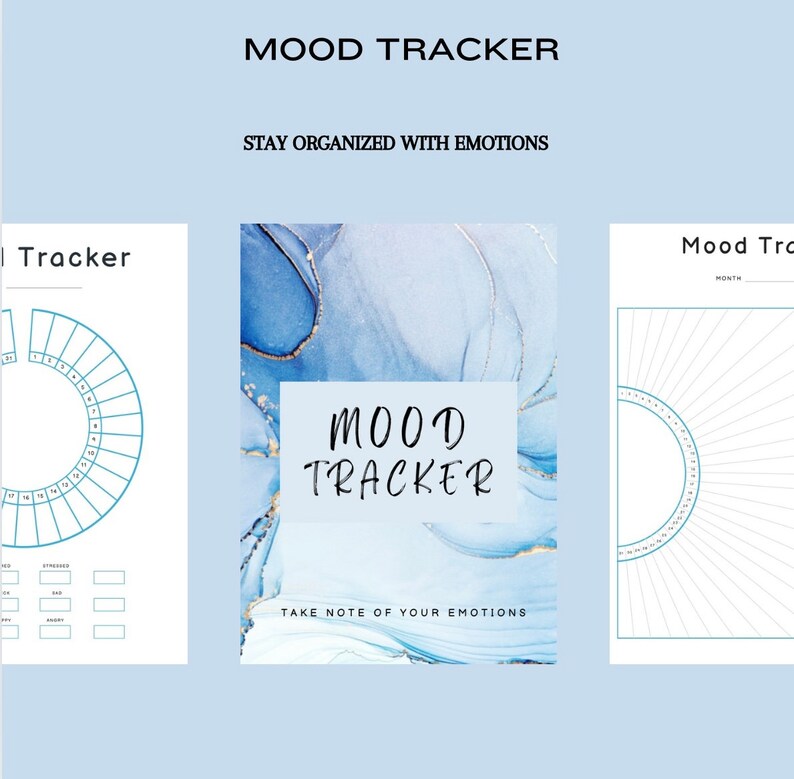 Mood Tracker Printable | Stress Tracker | Mental Health Tracker ...