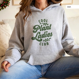 Plant Lady Hoodie for Plant Lovers Cool Plant Ladies Club Hoodie for women Retro Plant Mom Hoodie for Crazy Plant Lady Hoodie for women