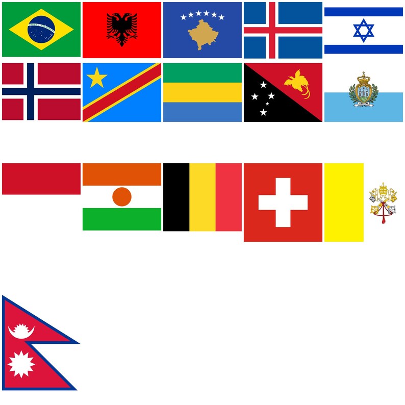 All the National Flags, Set of 206 Flags of Countries, Vector and High ...