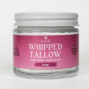 Whipped Rose Tallow Face & Body Moisturizer: 100% grasgevoerd rundvlees