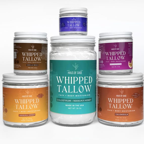 Whipped Tallow Moisturizer | Pick Your Option | 100% Grass-Fed Tallow for Skin
