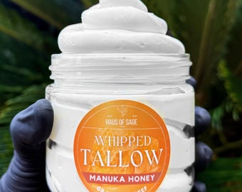 Manuka Honey Whipped Tallow • Grass-fed Beef • No Chemicals, Additives or Fillers • Moisturizer