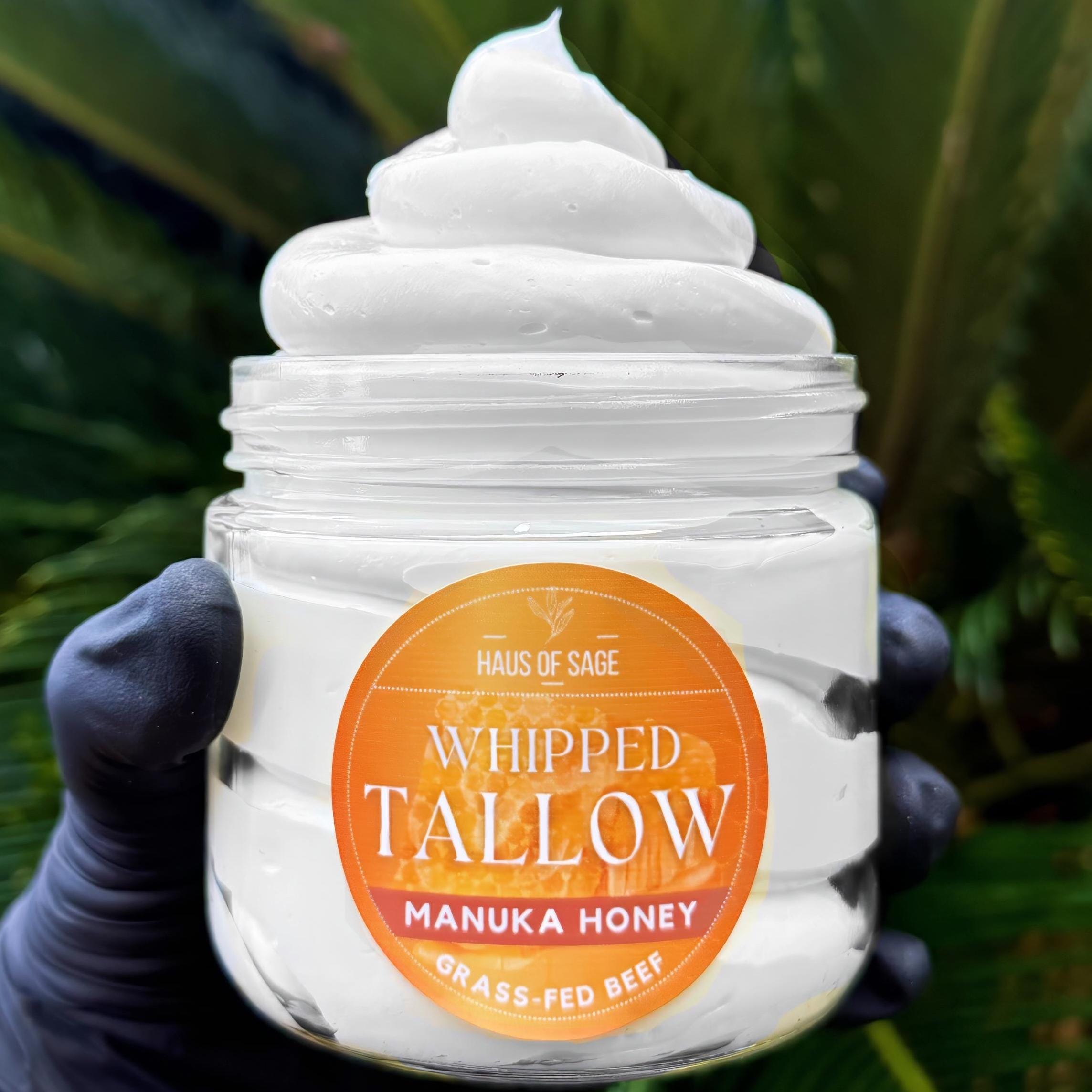 Manuka Honey Whipped Tallow • Grass-fed Beef • No Chemicals, Additives or Fillers • Moisturizer