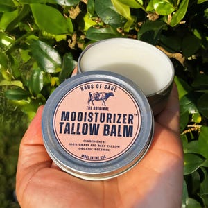 Grass-Fed Tallow Balm: Organic Beeswax, Unscented Moisturizer