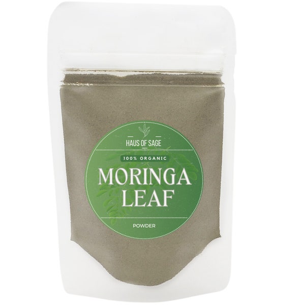 100% Organic Moringa Leaf Powder • Moringa oleifera • No Additives, Pesticides, or Chemicals • Cut & Sifter • Tea • Moringa Powder