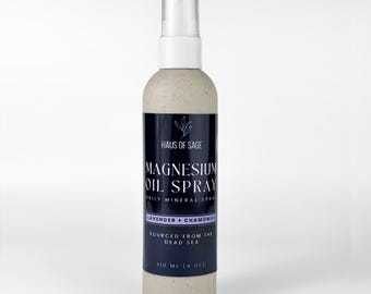 Spray all'olio di magnesio / Profumo di camomilla e lavanda / 100% naturale