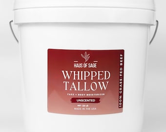 Grass-fed Beef Tallow: Organic Unscented Skin Moisturizer