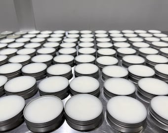 White Label Tallow Balm: Unscented Grass-fed Tallow, Organic Beeswax (48 Pack, 2 Oz Tin)
