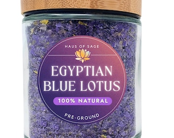 Loto azul egipcio: mezcla de pétalos y tallos molidos