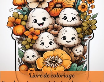 Livre de coloriage | Les champignons qui vivaient dans un bocal | Volume 1