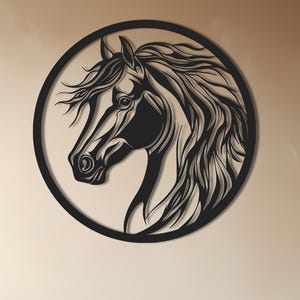 Einzigartiges Pferd Metall Wanddekor, Pferdekunst für Bauernhaus Haus, Pferd Metall Wanddekor, Pferdekunst, Metallpferde Wandkunst, Metallpferdekopf Dekor