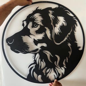 Golden Retriever Silhouette, Laser Cut Metal Wall Art, Modern & Detailed Design, Dog Lovers Gift, Golden Retriever Metal Wall Decor