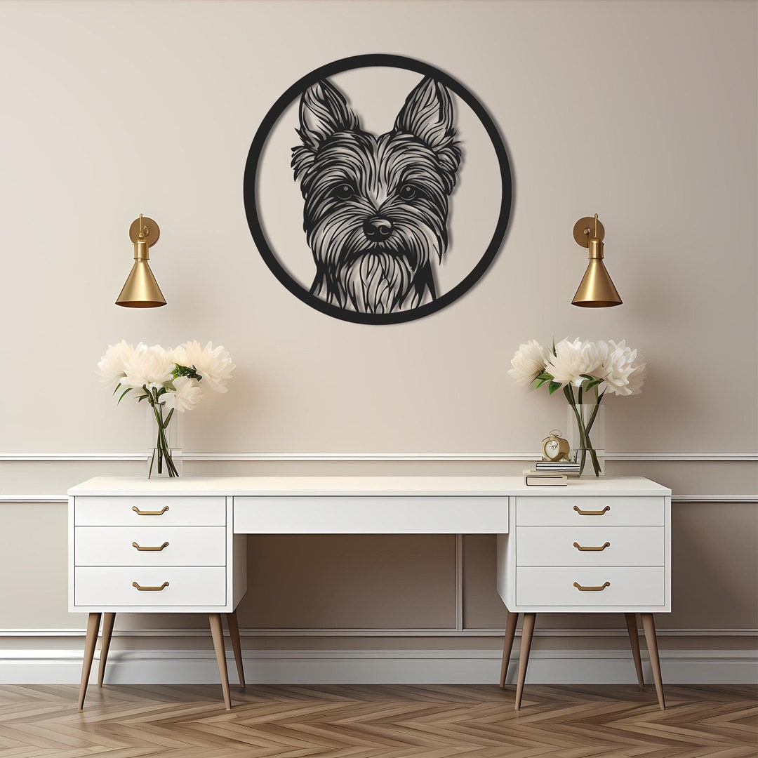 Yorkshire Terrier Metal Wall Art Yorkshire Terrier Dog Metal Sign
