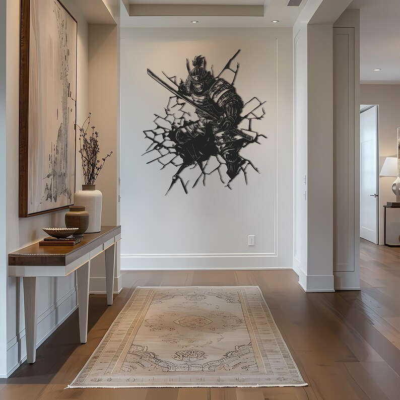 metal-samurai-wall-art-japanese-samurai-art-modern-3d-wall-d-cor