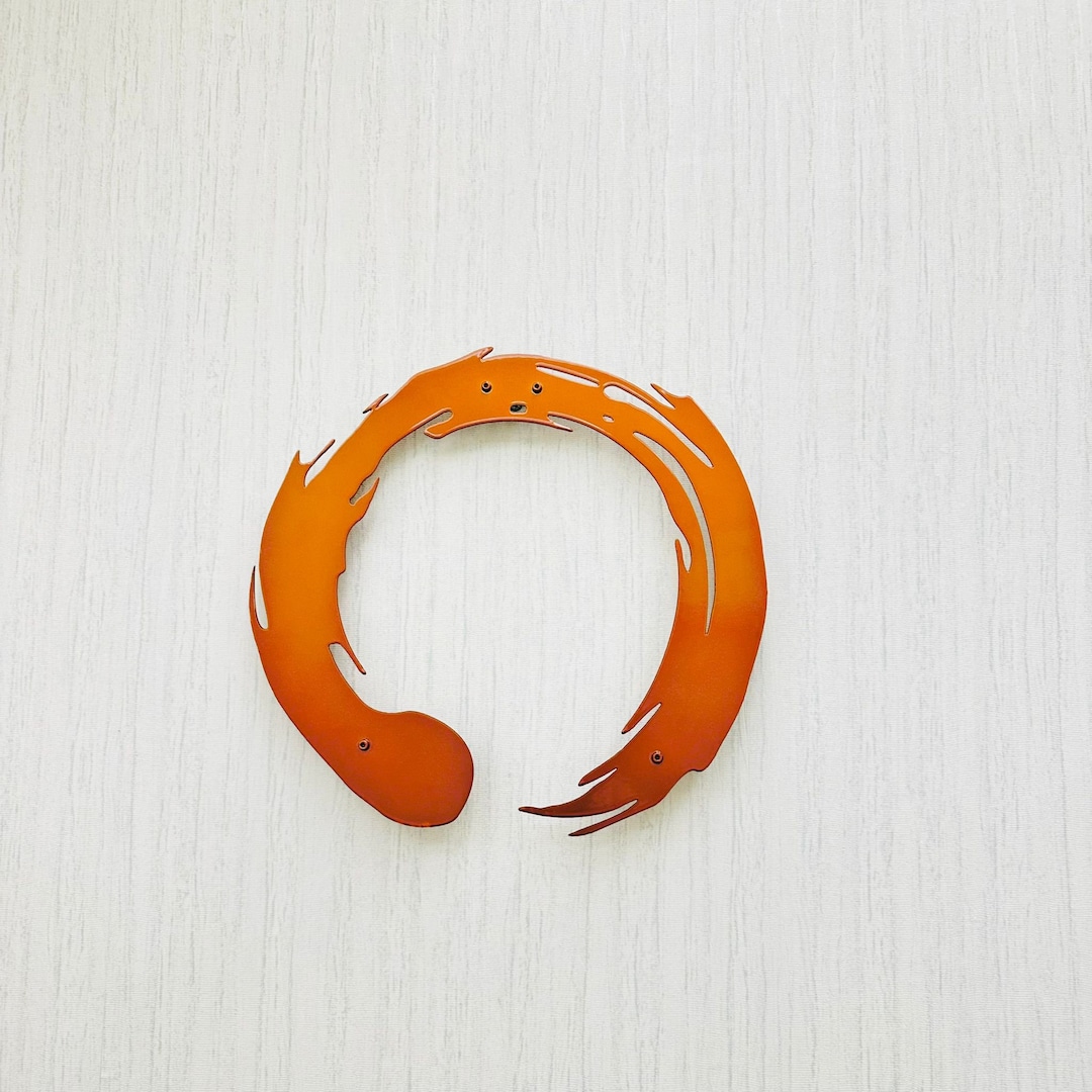 Enso Circle Metal Wall Art, Japanese Calligraphy Abstract, Home Decor ...