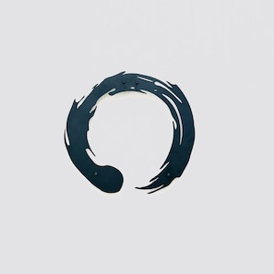 Enso Circle Metal Wall Art, Japanese Calligraphy Abstract, Home Decor, Zen Wall Decoration For Office, Housewarming Decor, Zen Metal