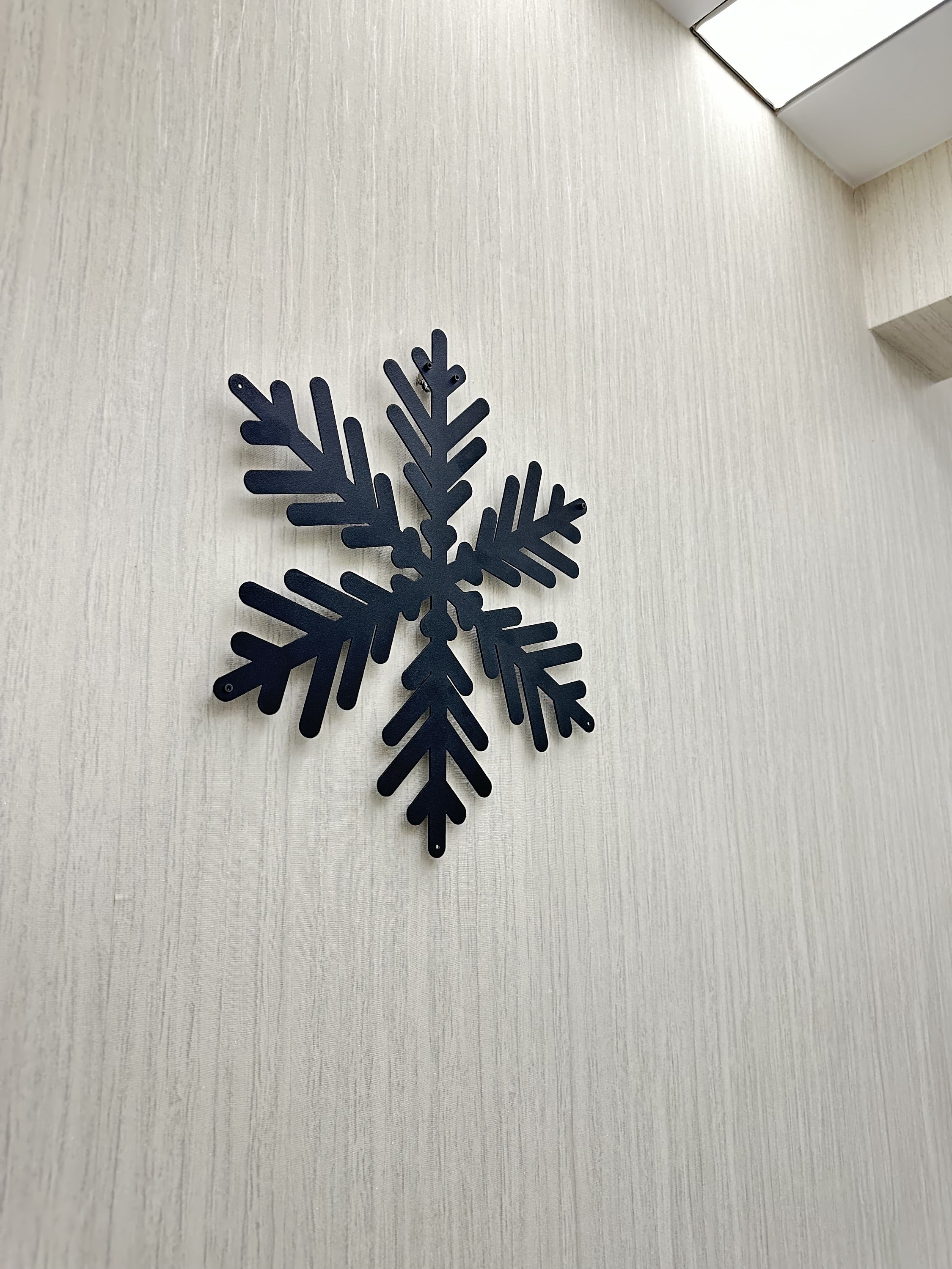 Metal Wall Art for Christmas, Snowflake Metal Wall Art, Snow Crystal