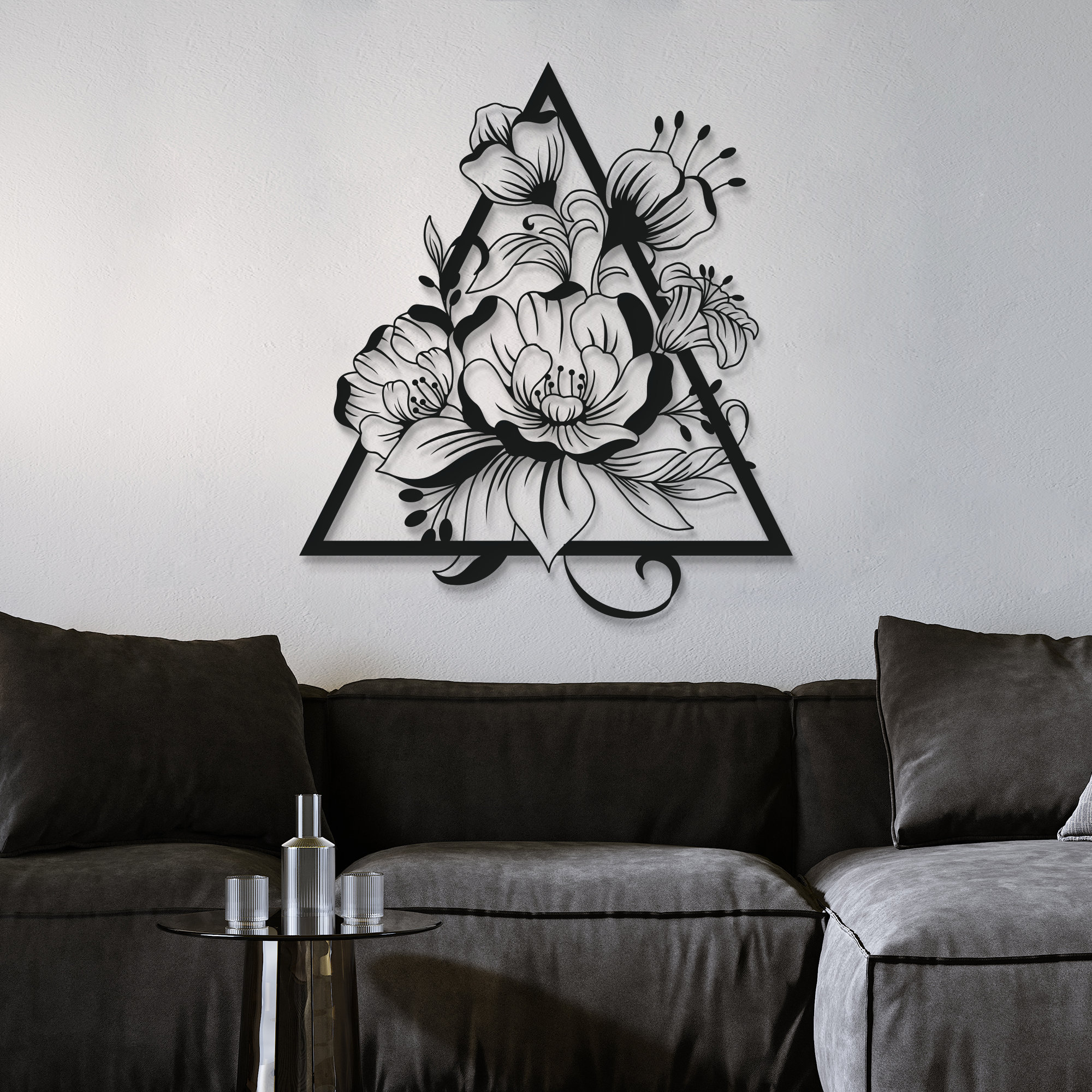 Metal Flower Wall Art, Metal Wall Decor, Wall Hangings, Modern Home ...